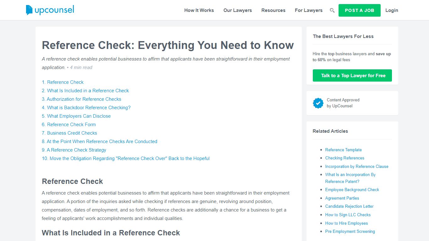 Reference Check: Everything You Need to Know